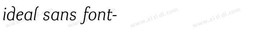 ideal sans font字体转换